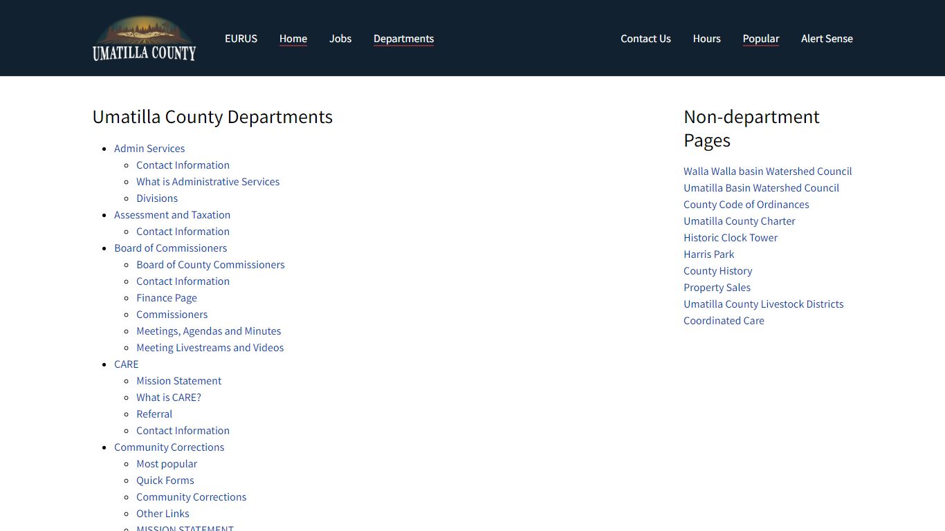 Departments - Umatilla County